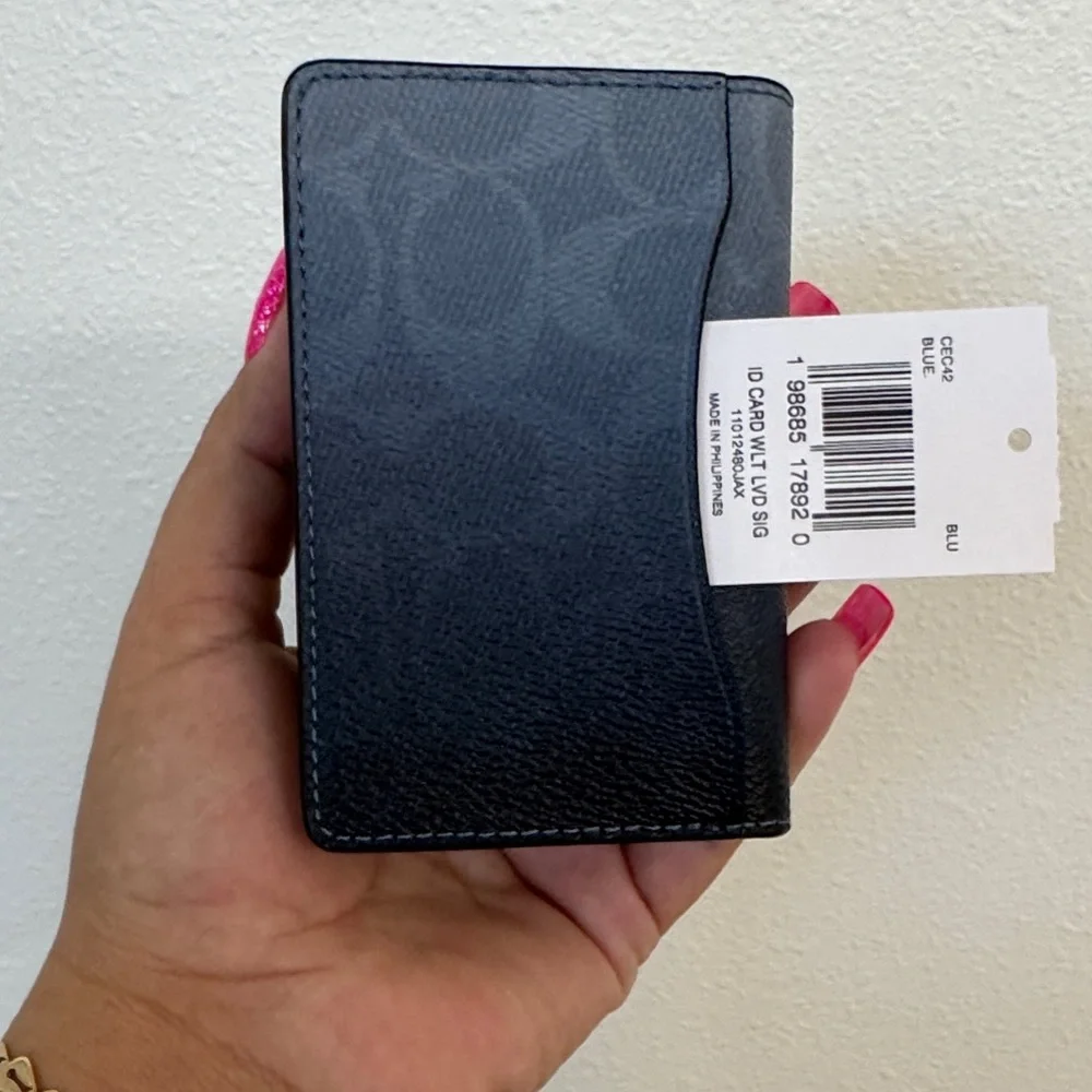 Coach ombré men's Leather Card & Key Holder